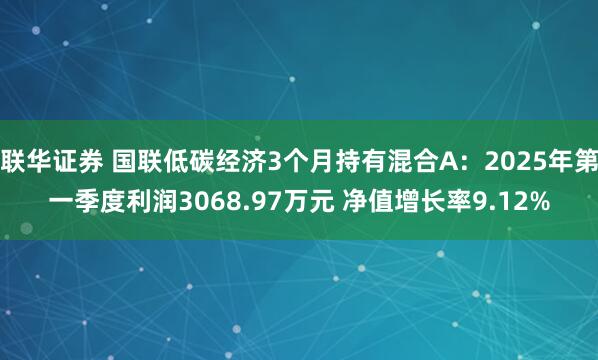 联华证券 国联低碳经济3个月持有混合A：2025年第一季度利润3068.97万元 净值增长率9.12%
